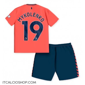 Everton Vitaliy Mykolenko #19 Seconda Maglia Bambino 2023-24 Manica Corta (+ Pantaloni corti)